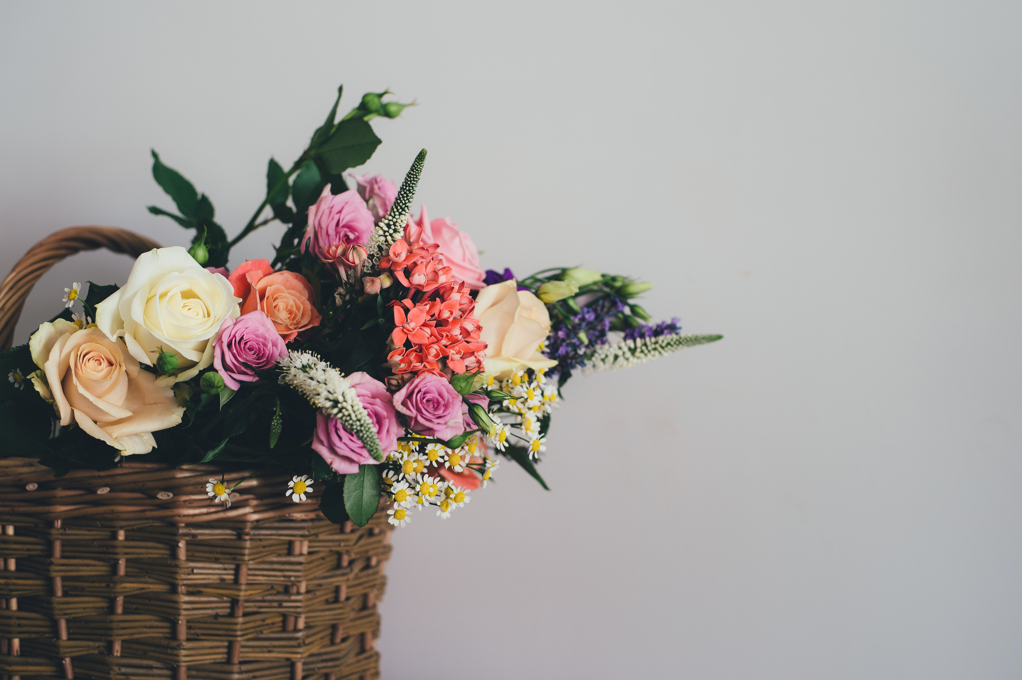 Basket of Flower Blooms